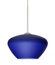 Besa Lighting RXP-541087-SN-L - Besa Pendant Peri Satin Nickel Blue Matte 1x50W MAX GY6.35 Base, 15Ft. Cord
