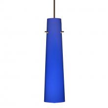 Besa Lighting RXP-5674CM-BR-277 - Besa Camino Pendant Bronze Cobalt Blue Matte 1x50W MAX GY6.35 Base, 277V