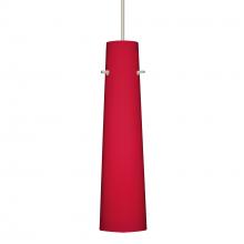 Besa Lighting RXP-5674RM-LED-SN - Besa Camino Pendant Satin Nickel Ruby Matte 1x50W MAX GY6.35 Base
