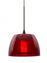 Besa Lighting RXP-SPURRD-BR - Besa Spur Cord Pendant, Red, Bronze Finish, 1x35W MAX GY6.35 Base
