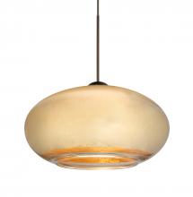 Besa Lighting X-2492GF-BR-L - Besa Pendant For Multiport Canopy Brio 7 Bronze Gold Foil 1x35W MAX GY6.35 Base, 15Ft. Cord