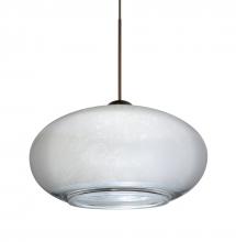Besa Lighting X-2492SF-BR-L - Besa Pendant For Multiport Canopy Brio 7 Bronze Silver Foil 1x35W MAX GY6.35 Base, 15Ft. Cord