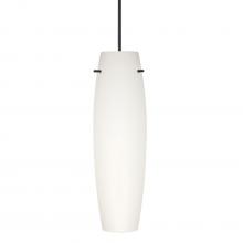 Besa Lighting X-412107-LED-BK - Besa Stilo 11 Pendant for Multiport Canopy, Opal Matte, Black, 1x9W LED