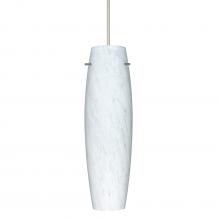 Besa Lighting X-412119-SN-DIM010 - Besa Stilo 11 Pendant for Multiport Canopy, Carrera, Satin Nickel, 1x50W MAX GY6.35 Base