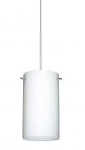 Besa Lighting X-440407-SN-277-DIM010 - Besa Stilo 7 Pendant for Multiport Canopy Satin Nickel Opal Matte 1x50W MAX GY6.35 Base