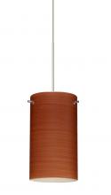 Besa Lighting X-4404CH-SN-277-DIM010 - Besa Stilo 7 Pendant for Multiport Canopy Satin Nickel Cherry 1x50W MAX GY6.35 Base