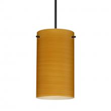 Besa Lighting X-4404OK-BK-277-DIM010 - Besa Stilo 7 Pendant for Multiport Canopy Black Oak 1x50W MAX GY6.35 Base, 277V, 0-10V Dimming