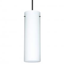 Besa Lighting X-493007-BK-277-DIM010 - Besa Copa Pendant for Multiport Canopy, Opal Matte, Black, 1x50W MAX GY6.35 Base