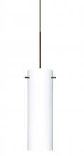 Besa Lighting X-493007-BR-277-DIM010 - Besa Copa Pendant for Multiport Canopy, Opal Matte, Bronze, 1x50W MAX GY6.35 Base