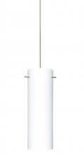 Besa Lighting X-493007-SN-277-DIM010 - Besa Copa Pendant for Multiport Canopy, Opal Matte, Satin Nickel, 1x50W MAX GY6.35 Base