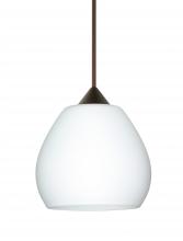 Besa Lighting X-560507-LED-BR-L - Besa Pendant For Multiport Canopy Tay Tay Bronze Opal Matte 1x5W LED, 15Ft. Cord