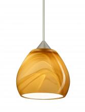 Besa Lighting X-5605HN-LED-SN-L - Besa Pendant For Multiport Canopy Tay Tay Satin Nickel Honey 1x5W LED, 15Ft. Cord