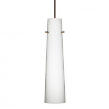 Besa Lighting X-567407-LED-BR-L - Besa Camino Pendant for Multiport Canopy Bronze Opal Matte 1x50W MAX GY6.35 Base, 15Ft. Cord