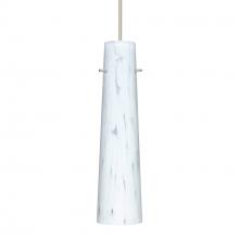 Besa Lighting X-567419-LED-SN-L - Besa Camino Pendant for Multiport Canopy Satin Nickel Carrera 1x50W MAX GY6.35 Base, 15Ft. Cord