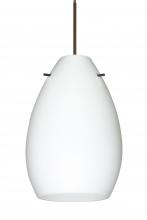 Besa Lighting XP-171307-LED-BR - Besa Pendant Pera 6 Bronze Opal Matte 1x5W LED