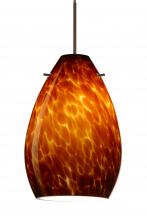 Besa Lighting XP-171318-BR-L - Besa Pendant Pera 6 Bronze Amber Cloud 1x50W MAX GY6.35 Base, 15Ft. Cord