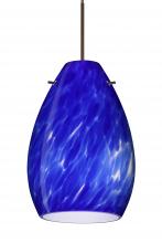 Besa Lighting XP-171386-BR-L - Besa Pendant Pera 6 Bronze Blue Cloud 1x50W MAX GY6.35 Base, 15Ft. Cord