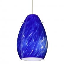 Besa Lighting XP-171386-LED-SN - Besa Pendant Pera 6 Satin Nickel Blue Cloud 1x5W LED