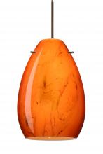 Besa Lighting XP-1713HB-LED-BR - Besa Pendant Pera 6 Bronze Habanero 1x5W LED
