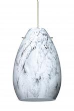Besa Lighting XP-1713MG-LED-SN - Besa Pendant Pera 6 Satin Nickel Marble Grigio 1x5W LED