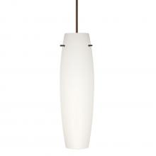 Besa Lighting XP-412107-BR-277 - Besa Stilo 11 Pendant, Opal Matte, Bronze, 1x50W MAX GY6.35 Base, 277V