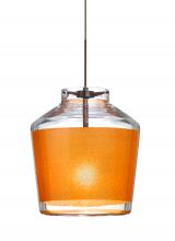 Besa Lighting XP-PIC6GD-BR-L - Besa Pendant Pica 6 Bronze Gold Sand 1x50W MAX GY6.35 Base, 15Ft. Cord