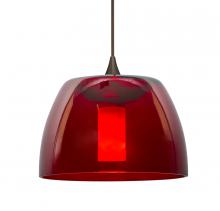 Besa Lighting XP-SPURRD-BR-L - Besa Spur Cord Pendant, Red, Bronze Finish, 1x35W MAX GY6.35 Base, 15Ft. Cord