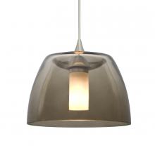 Besa Lighting XP-SPURSM-SN-L - Besa Spur Cord Pendant, Smoke, Satin Nickel Finish, 1x35W MAX GY6.35 Base, 15Ft. Cord