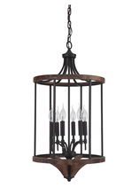 Craftmade 40336-ESPWB - Tahoe 6 Light Foyer in Espresso/Whiskey Barrel