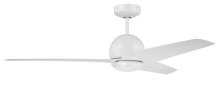 Craftmade NTE52W3 - Nate 52" 3-Blade Ceiling Fan in White Finish, White Blades, WiFi Control