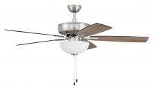 Craftmade P211BNK5-52DWGWN - 52" Ceiling Fan w/Blades, White Frost Bowl LED