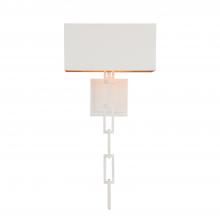 Crystorama 8682-MT-GA - Brian Patrick Flynn Alston 11.5'' Matte White + Antique Gold Sconce