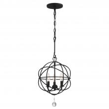 Crystorama 9225-BK - Solaris 12.5'' Black Chandelier