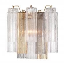 Crystorama ADD-303-AG-AU - Addis 14.5'' Aged Brass Sconce