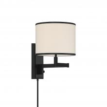 Crystorama MAD-B4101-MK - Madison 10'' Matte Black Task Sconce