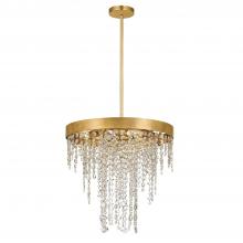 Crystorama WIN-615-GA-CL-MWP - Winham 20'' Hand Cut Crystal Antique Gold Chandelier
