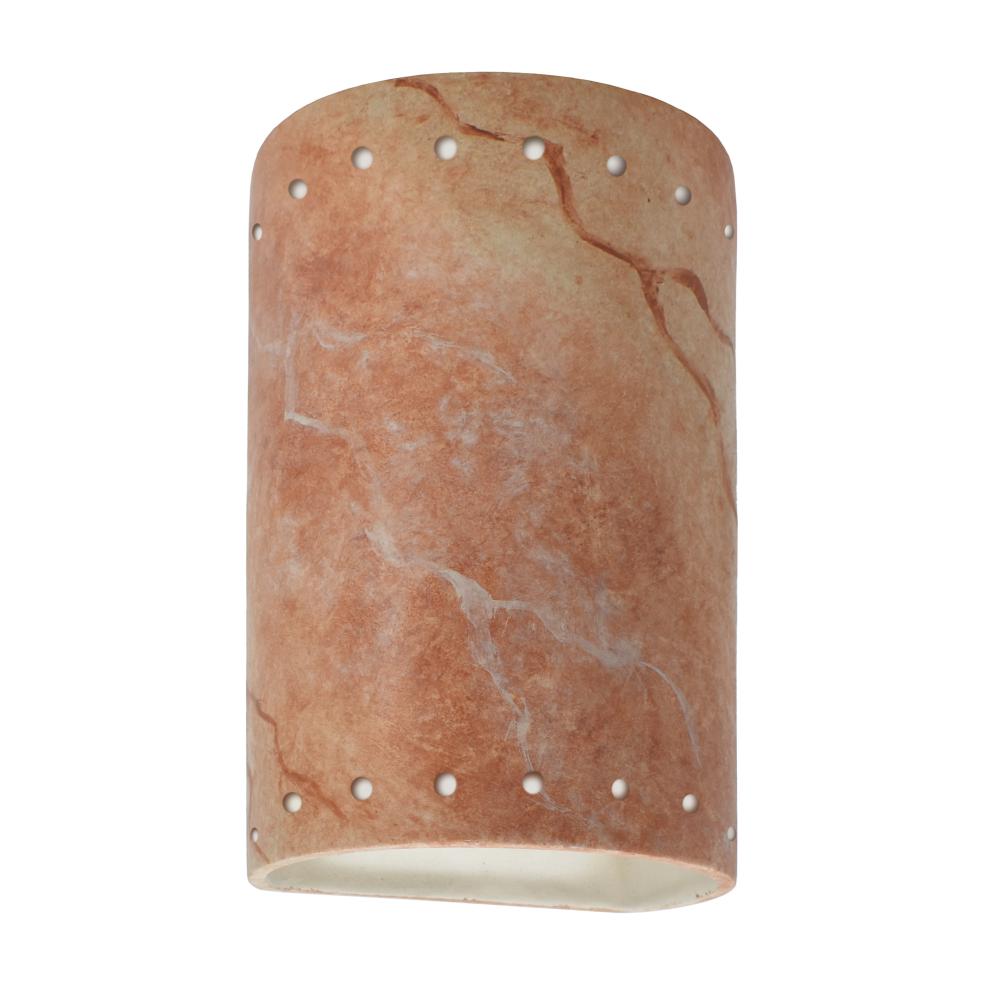 Small ADA Cylinder w/ Perfs - Closed Top - LED