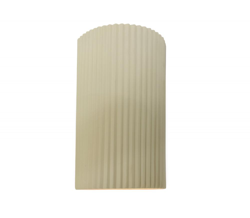 Large ADA LED Pleated Cylinder Wall Sconce