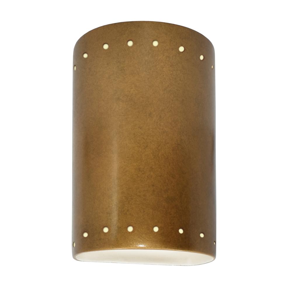 Small ADA Cylinder w/ Perfs - Closed Top - LED
