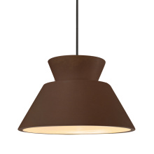Justice Design Group CER-6423-RRST-MBLK-RIGID - Medium Trapezoid 1-Light Pendant