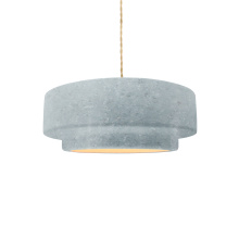 Justice Design Group CER-6540-CONC-NCKL-BEIG-TWST-LED1-700 - Small Tier 1-Light Pendant
