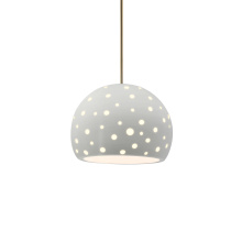 Justice Design Group CER-6580-MAT-ABRS-RIGID-LED1-700 - Small Globe 1-Light Pendant