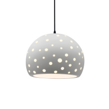 Justice Design Group CER-6585-BIS-MBLK-BKCD-LED1-700 - Perforated Large Globe 1-Light Pendant