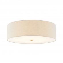 Justice Design Group FAB-9732-CREM-BRSS - Classic 25" Drum Flush-Mount