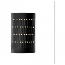 Justice Design Group CER-2285-BLK-LED1-1000 - Small Cactus Cylinder - Open Top & Bottom - LED