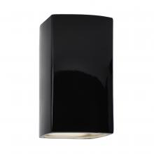 Justice Design Group CER-5915-BLK-LED1-1000 - Small ADA Rectangle - Open Top & Bottom - LED