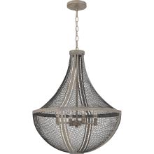 Quoizel HLE2822DGW - Hallie 4-Light Distressed Grey Wood Pendant Light