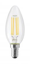 Satco Products Inc. S12116 - 4.5 Watt; B11 LED Filament; Clear; 350 Lumens; 4000K; European base; 120 Volt