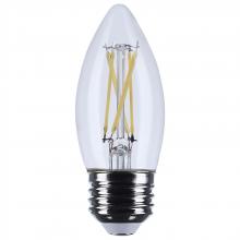 Satco Products Inc. S12501 - 4 Watt B11 LED; Medium Base; Clear; 5000K CCT; 120 Volt