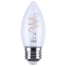 Satco Products Inc. S12554 - 4 Watt B11 LED; Reminiscent; Flex Gray Coil Filament; E26; 2700K; 120 Volt